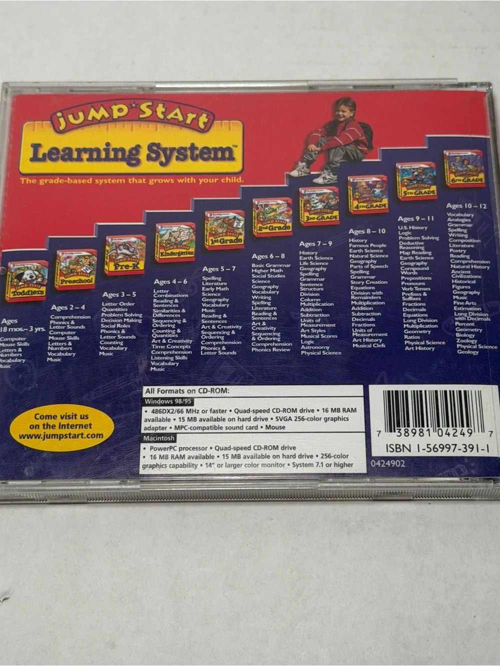Knowledge Adventure Jump Start Adventures Learning System 6th Grade Ages 10-12